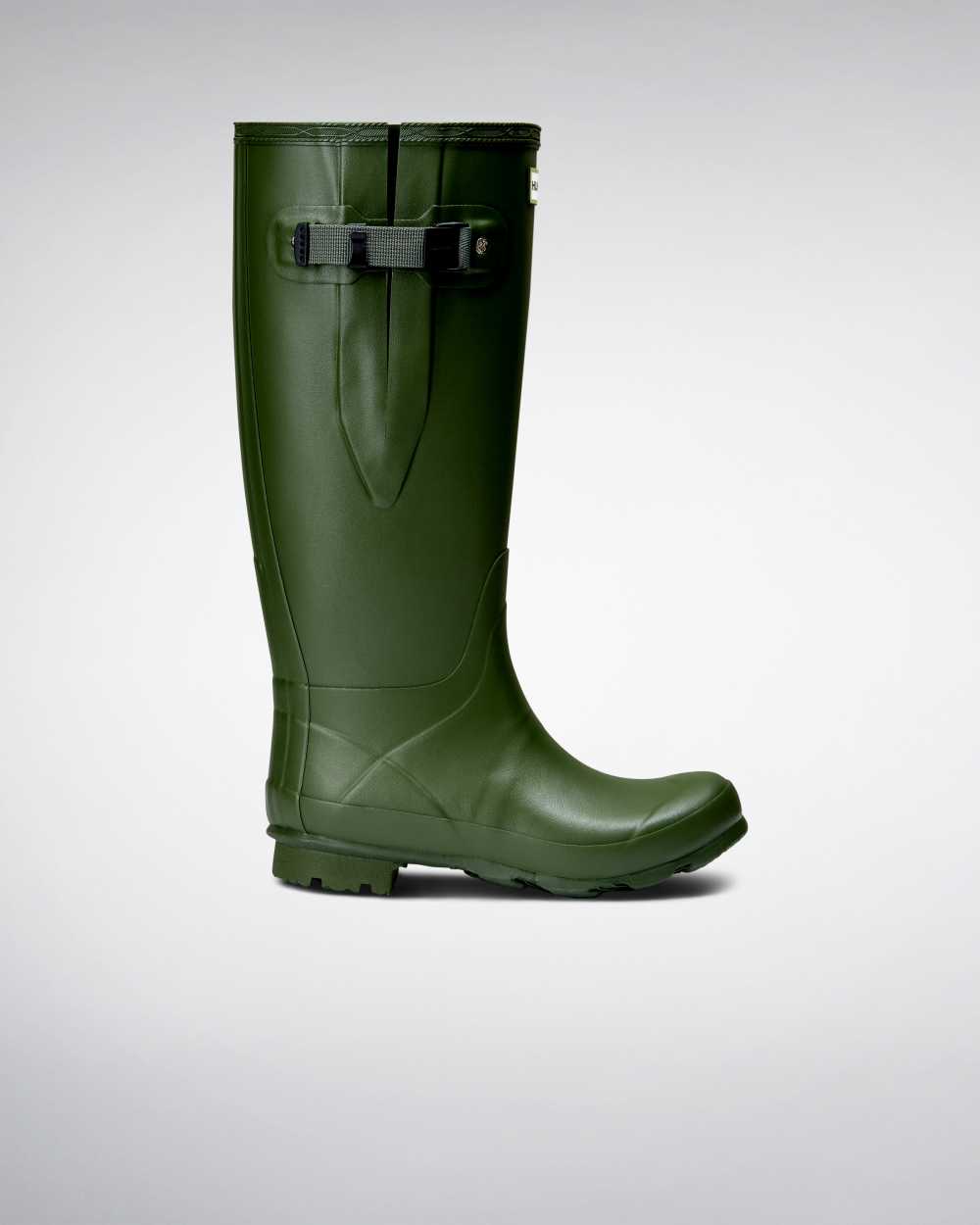 Hunter Norris Field Wide Fit Women's Rain Boots NZ-68885S Green